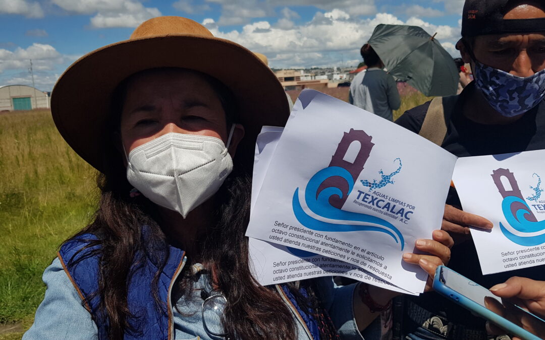 Exigen pobladores de Texcalac apoyo del presidente y gobernadora para resolver el conflicto de contaminación